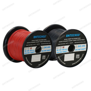 22 Gauge Silicone Wire Spool 1000 ft Black and 1000 ft Red 22 Gauge Silicone Wire Spool 1000 ft Black and 1000 ft Red