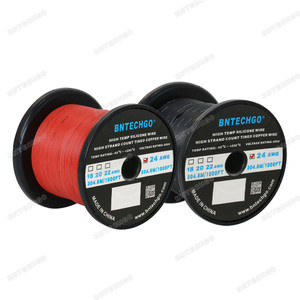 24 Gauge Silicone Wire Spool Ultra Flexible 1000 ft Black and 1000 ft Red 24 Gauge Silicone Wire Spool Ultra Flexible 1000 ft Black and 1000 ft Red