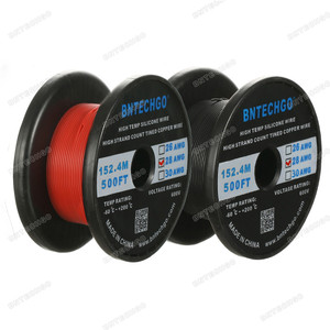 28 AWG Silicone Wire Spool 500 ft Black and 500 ft Red Ultra Flexible 28 AWG Silicone Wire Spool 500 ft Black and 500 ft Red Ultra Flexible