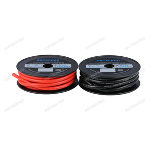 DONOKY 6 Gauge 6 AWG Silicone Wire - Black 10ft, Ultra Flexible 6 Gauge  Stranded Tinned Copper Wire, 6 AWG Automotive RC Battery Wire 600V 392℉