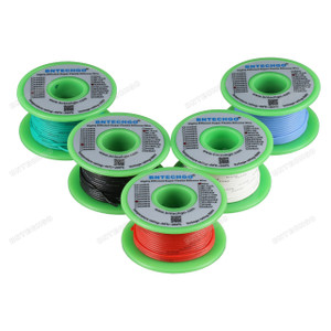 Ultra Flexible 26 Gauge Silicone Wire Spool 5 Color Red Black White Blue Green Ultra Flexible 26 Gauge Silicone Wire Spool 5 Color Red Black White Blue Green