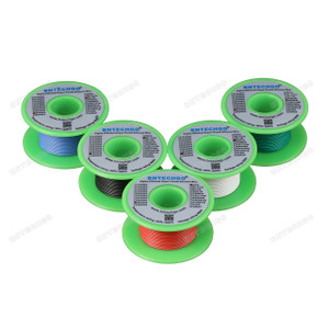 28 gauge silicone wire spool 5 color red black white blue green each color 25 ft,total 125 feet 28 gauge silicone wire spool 5 color red black white blue green each color 25 ft,total 125 feet