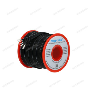 22 gauge black 5 pin silicone ribbon copper wire Black 25 ft High quality ultra flexible soft. 22 gauge black 5 pin silicone ribbon copper wire Black 25 ft High quality ultra flexible soft.