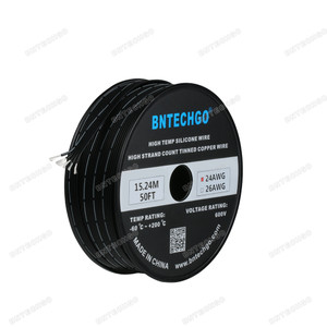 BNTECHGO 24 Gauge Silicone Ribbon Cable Copper Wire 5P Flat Cable Flexible Soft BNTECHGO 24 Gauge Silicone Ribbon Cable Copper Wire 5P Flat Cable Flexible Soft