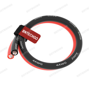 4 Gauge Silicone Wire 3 ft Red and 3 ft Black Soft and Flexible High Temperature Resistant 4 Gauge Silicone Wire 3 ft Red and 3 ft Black Soft and Flexible High Temperature Resistant