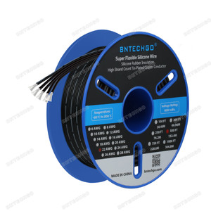 BNTECHGO 22 Gauge Silicone Ribbon Cable Copper Wire 5P Black BNTECHGO 22 Gauge Silicone Ribbon Cable Copper Wire 5P Black