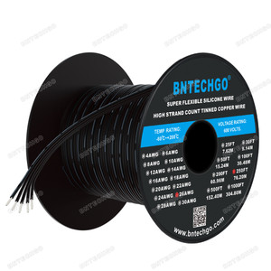 BNTECHGO 26 Gauge Silicone Ribbon Cable Copper Wire 5P Black BNTECHGO 26 Gauge Silicone Ribbon Cable Copper Wire 5P Black