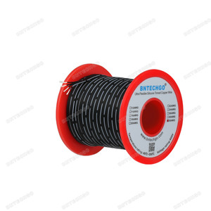 BNTECHGO 30 Gauge Silicone Ribbon Cable Copper Wire 4P Black BNTECHGO 30 Gauge Silicone Ribbon Cable Copper Wire 4P Black