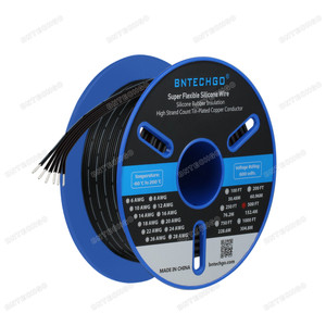 BNTECHGO 30 Gauge Silicone Ribbon Cable Copper Wire 6P Black BNTECHGO 30 Gauge Silicone Ribbon Cable Copper Wire 6P Black