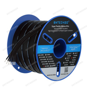26 gauge black 8 pin silicone ribbon copper wire Black 250 ft High quality ultra flexible soft 26 gauge black 8 pin silicone ribbon copper wire Black 250 ft High quality ultra flexible soft