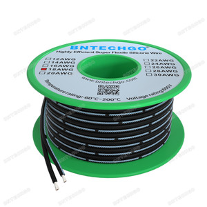 18 AWG Flexible Soft Silicone Rubber Parallel Wire Stranded Tinned Copper Wire 18 AWG Flexible Soft Silicone Rubber Parallel Wire Stranded Tinned Copper Wire