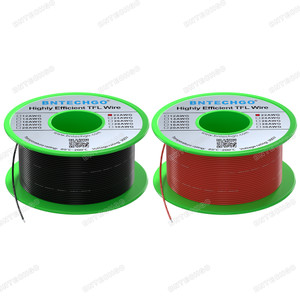 BNTECHGO 22AWG FEP Teflon Coated Tin-Plated Copper Wire in 2 Color Each 50ft BNTECHGO 22AWG FEP Teflon Coated Tin-Plated Copper Wire in 2 Color Each 50ft
