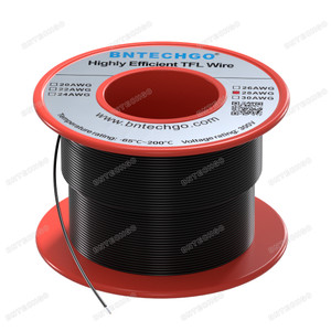 BNTECHGO 28AWG FEP Teflon Coated Tin-Plated Copper Wire in Black 50 ft BNTECHGO 28AWG FEP Teflon Coated Tin-Plated Copper Wire in Black 50 ft