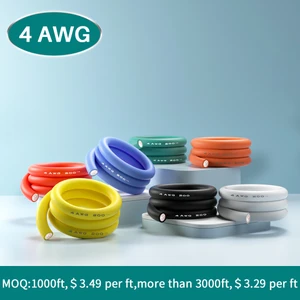 4 AWG Silicone Wire Stranded Tinned Copper Wire 1 Feet [ 2 colors Optional ]
