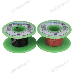 BNTECHGO 32AWG Silicone Wire Kit  : Red/Black, Each 100 ft (31 m), Ultra Flexible, High Temp 200°C, 600V, 11 Strands Tinned Copper, Stranded Wire for Model Battery