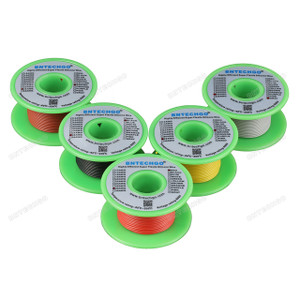 Ultra Flexible 28 Gauge Silicone Wire Spool 5 Color Red Black Yellow Brown Gray Ultra Flexible 28 Gauge Silicone Wire Spool 5 Color Red Black Yellow Brown Gray