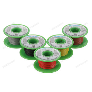 Ultra Flexible 24 Gauge Silicone Wire Spool 5 Color Red Black Yellow Brown Gray Ultra Flexible 24 Gauge Silicone Wire Spool 5 Color Red Black Yellow Brown Gray
