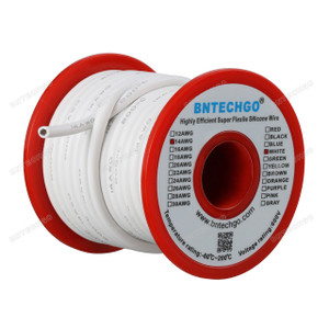14 gauge silicone wire spool:White total 200 feet