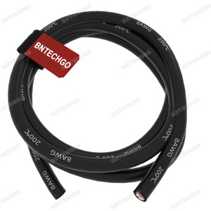 BNTECHGO 8 Gauge Ultra Flexible Silicone Wire Spool Black 10 feet BNTECHGO 8 Gauge Ultra Flexible Silicone Wire Spool Black 10 feet