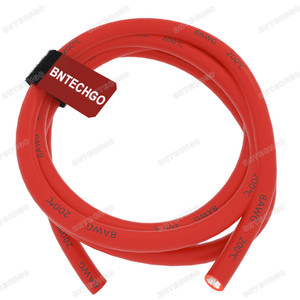 NTECHGO 8 Gauge Ultra Flexible Silicone Wire Spool Red 10 feet NTECHGO 8 Gauge Ultra Flexible Silicone Wire Spool Red 10 feet