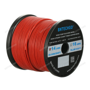 14 Gauge Silicone Wire Spool Red 200 feet Ultra Flexible 14 Gauge Silicone Wire Spool Red 200 feet Ultra Flexible