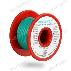 16 Gauge Silicone Wire Spool Green 25 feet Ultra Flexible