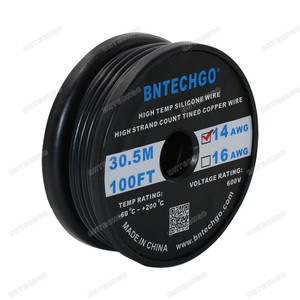 BNTECHGO 14ゲージ シリコーンワイヤー 10フィート (黒5フィートと赤5フィート) 14 AWG シリコーンワイヤー 柔らか しなやか シリコーンワイヤー qqffhab BNTECHGO 14 Gauge Silicone Wire Spool Red and Black Each 20ft 2