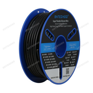 8 Gauge Silicone Wire Spool Black 100 feet Ultra Flexible High Temp 200 deg C 8 Gauge Silicone Wire Spool Black 100 feet Ultra Flexible High Temp 200 deg C