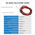 30 AWG Silicone 11 Strands of Tinned Copper Wire High Resistant 200 deg C 600V