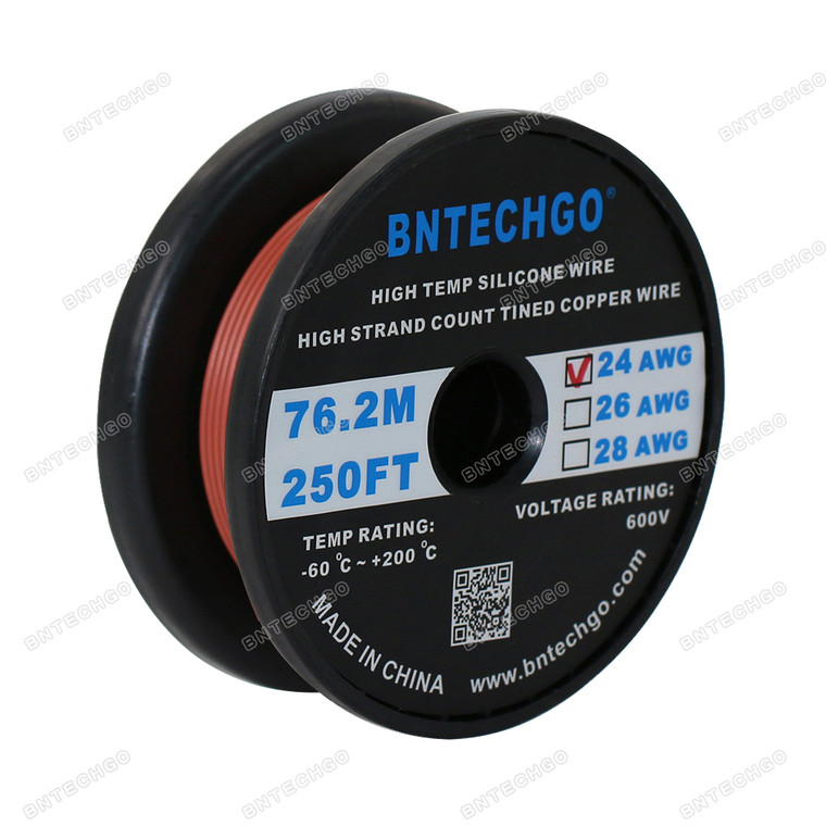 24 Gauge Silicone Wire Spool Brown 250 feet Ultra Flexible