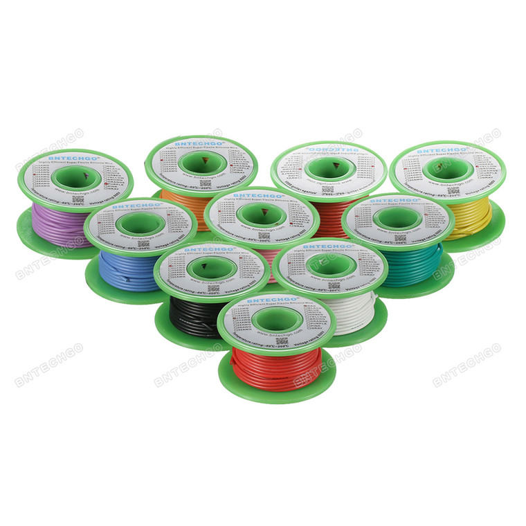 20 Gauge Silicone Wire Kit 10 Color Each 30 ft