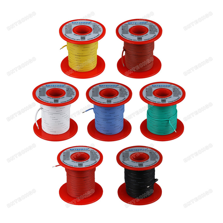 20 Gauge Silicone Wire Kit 7 Color Each 100 ft