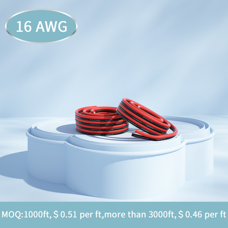 16 Gauge Flexible 2 Conductor Parallel Silicone Wire