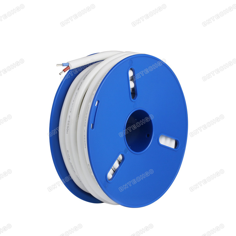 BNTECHGO Ultra Flexible 2.5mm2 2 Conductors Silicone Tinned Copper Wire Spool White 50ft 2.5mm2 2 Conductors Silicone Tinned Copper Wire
