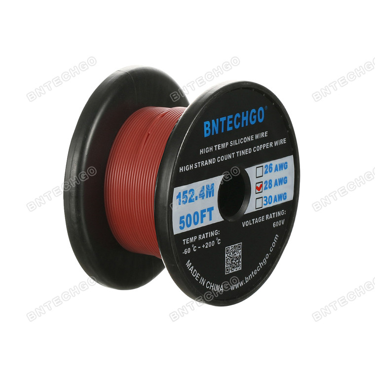 28 Gauge Silicone Wire 500 Feet brown Soft and Flexible