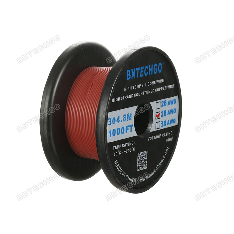 28 gauge silicone wire 1000 feet brown soft and flexible