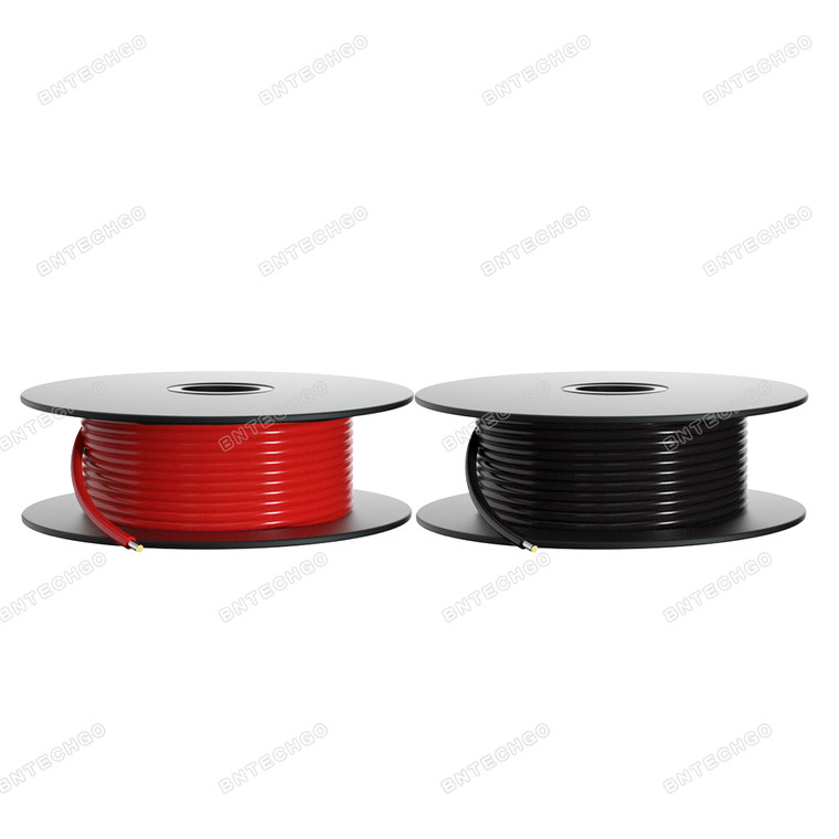 BNTECHGO 18 Gauge PVC 1007 Solid Electric Wire Red and Black Each 100 ft