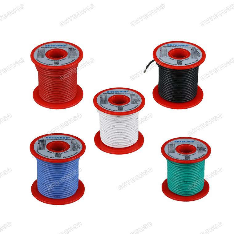 18 Gauge Silicone Wire Kit 5 Color Each 100 ft Flexible