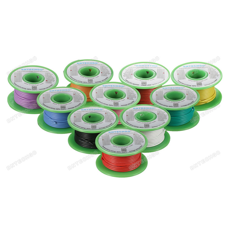 20 Gauge Silicone Wire Kit 10 Color Each 50 ft