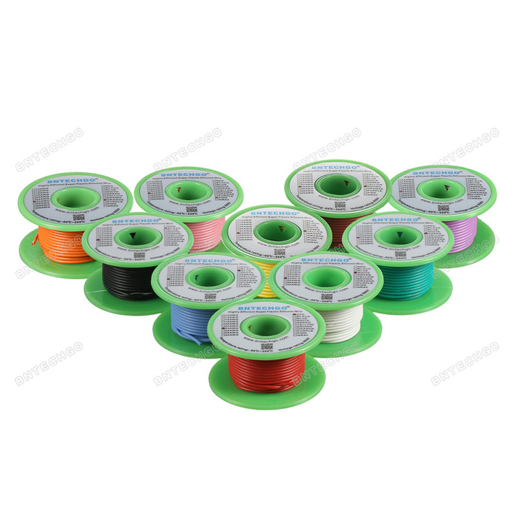 24 Gauge Silicone Wire Kit 10 Color Each 50 ft