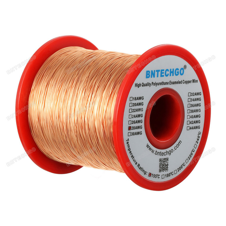 28 Gauge Enameled Magnet Wire is made of high quality copper
