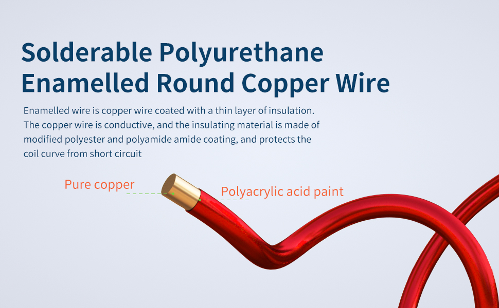 Magnet Wire 26 Gauge AWG Enameled Copper 630 Feet Coil Winding and Crafts  200C: : Industrial & Scientific