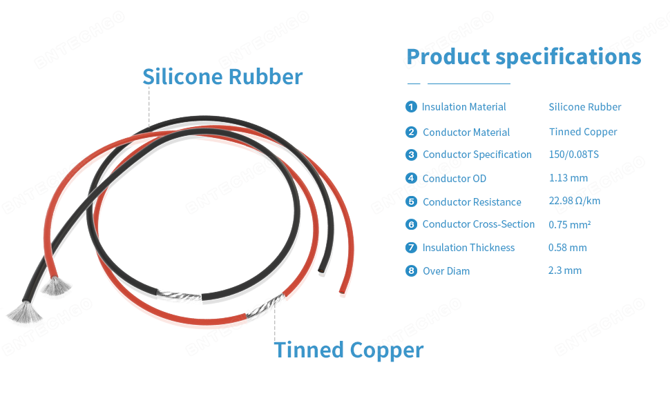 18 gauge silicone wire ultra flexible 20 feet high temp 200 deg c