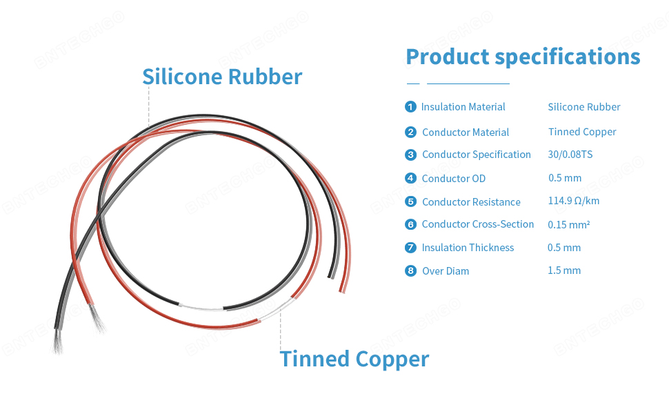 Box Hook-up Stranded Wire 26 AWG UL3132 Flexible Silicone Wire Rubber  Insulated Tinned Copper Electron Wire 6 Colors 7m / Color