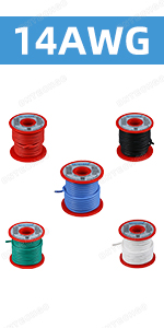 Box Hook-up Stranded Wire 26 AWG UL3132 Flexible Silicone Wire Rubber  Insulated Tinned Copper Electron Wire 6 Colors 7m / Color