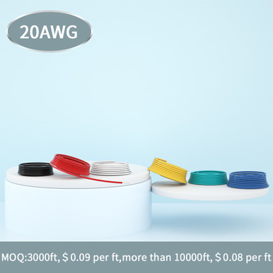 BNTECHGO 20 Gauge PVC 1007 Electric Wire 6 Colors 1 Feet
