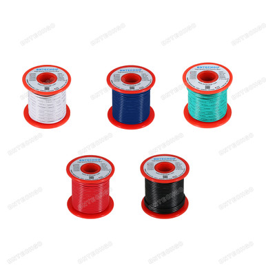  18 AWG Solid Core Wire Kit PVC Coated 6 Colors 15 Meter Or  50ft Each Spools 18 Gauge Tinned Copper Jumper Wire Hook Up Wires From