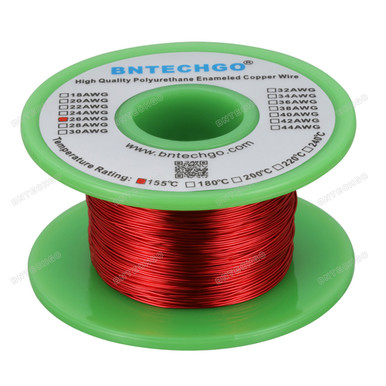 BNTECHGO 36 AWG Magnet Wire - Enameled Copper Wire - Enameled Magnet Winding Wir