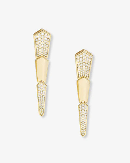 Pavè Xl Serpent Drop Earrings