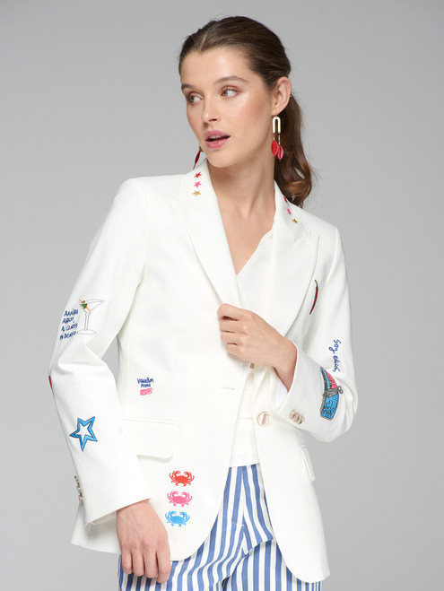 Heather Embroidered Blazer